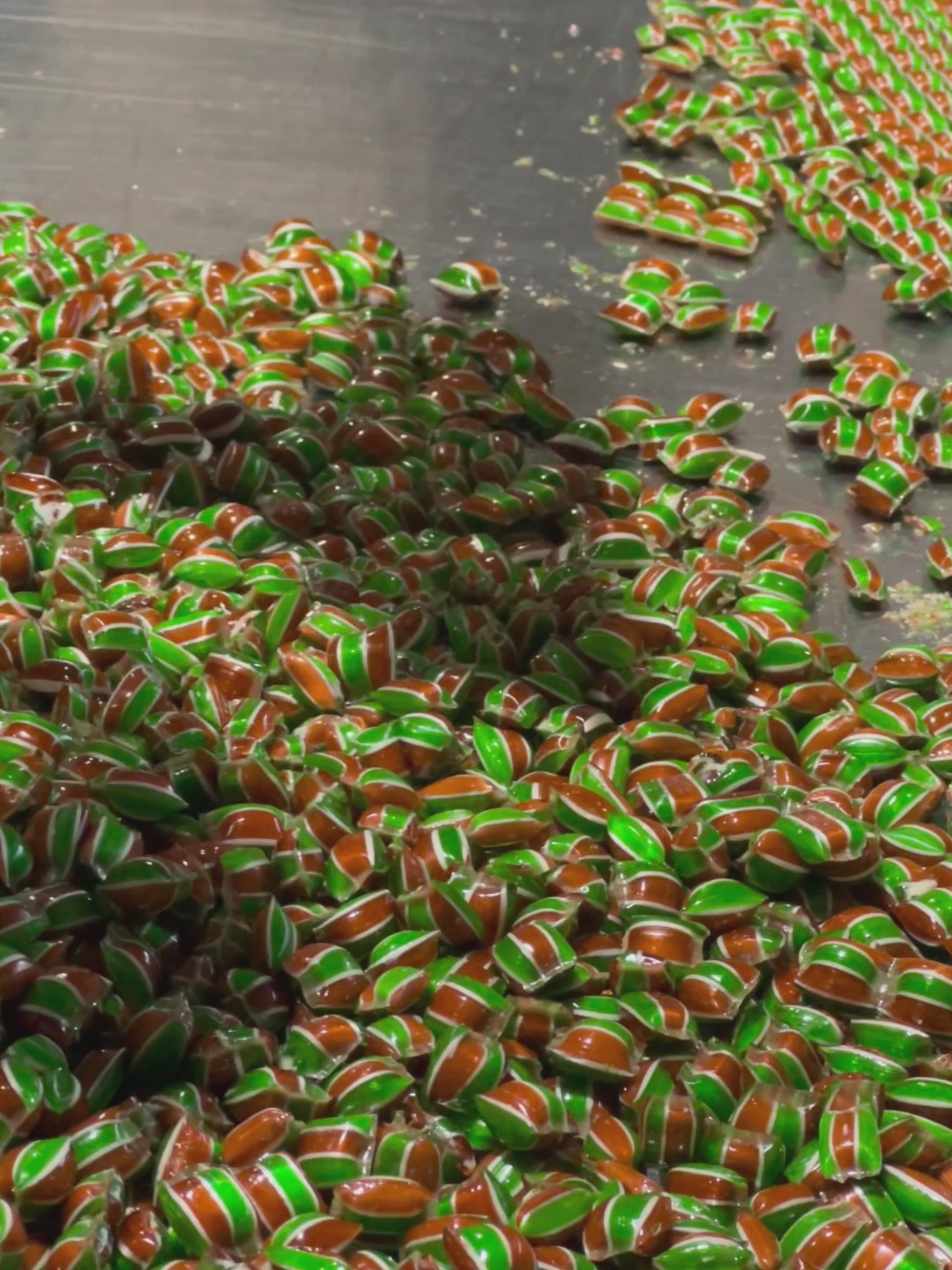 Sticky's artisans crafting their Senior Mint candy pillows