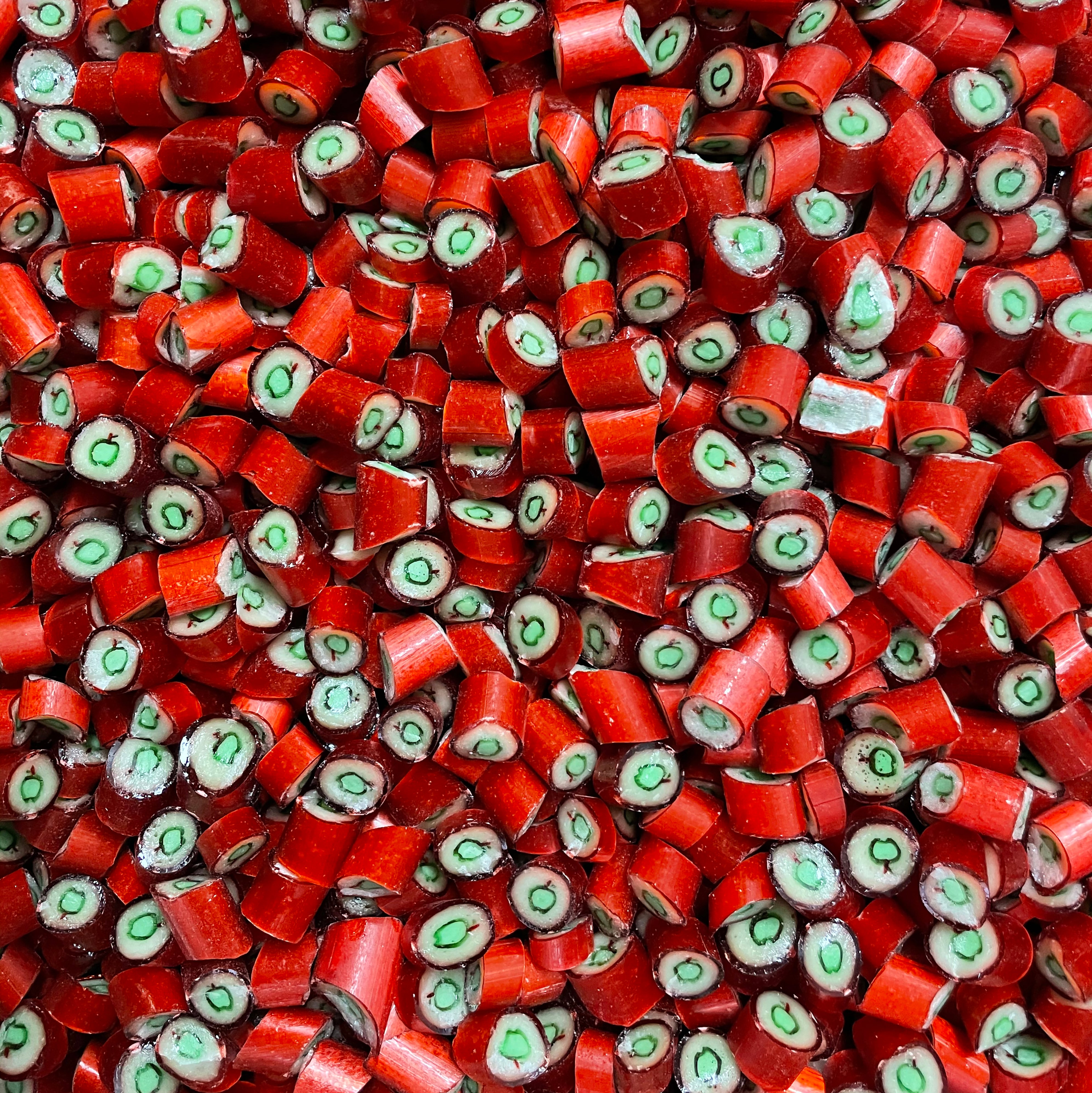 pieces of delicious Sour Apple candy made by Sticky