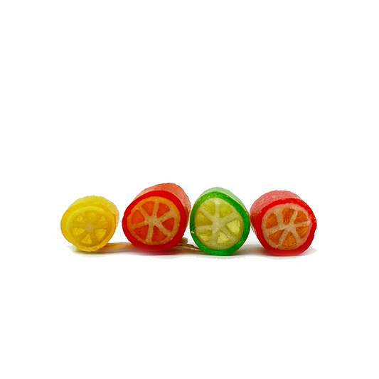 pieces of each flavor included in Sticky's sweet Citrus Mix candy