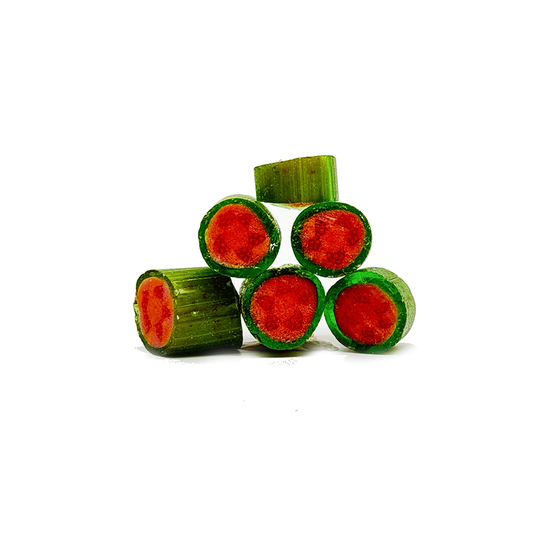 pieces of Sticky's tropical Guava candy