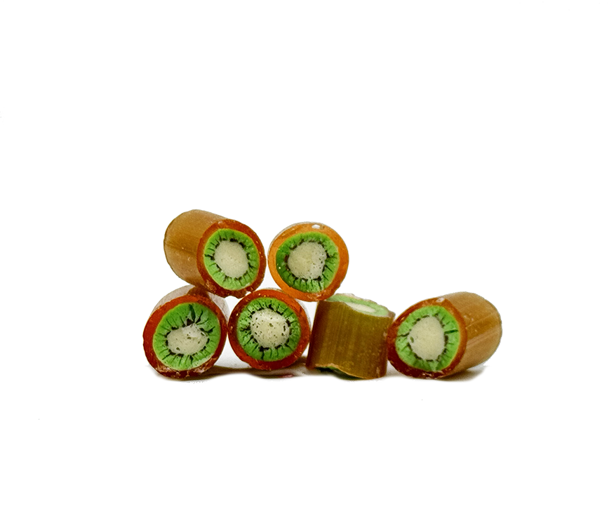 pieces of Kiwi Fruit candy made by Sticky