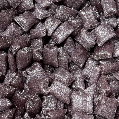 pieces of Sticky's delicious Acid Drop Blackberry candies