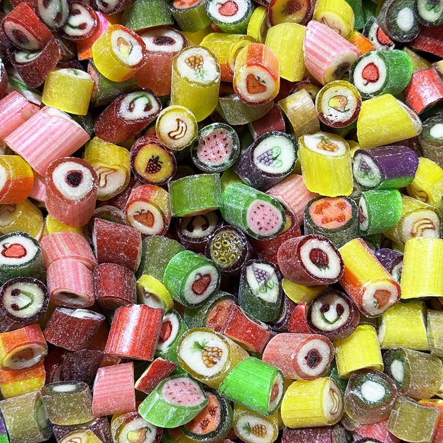 pieces of Sticky's delicious Fruit Mix candies