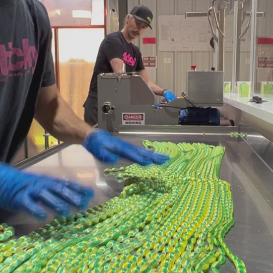 Sticky's artisans crafting their Piña Colada candy