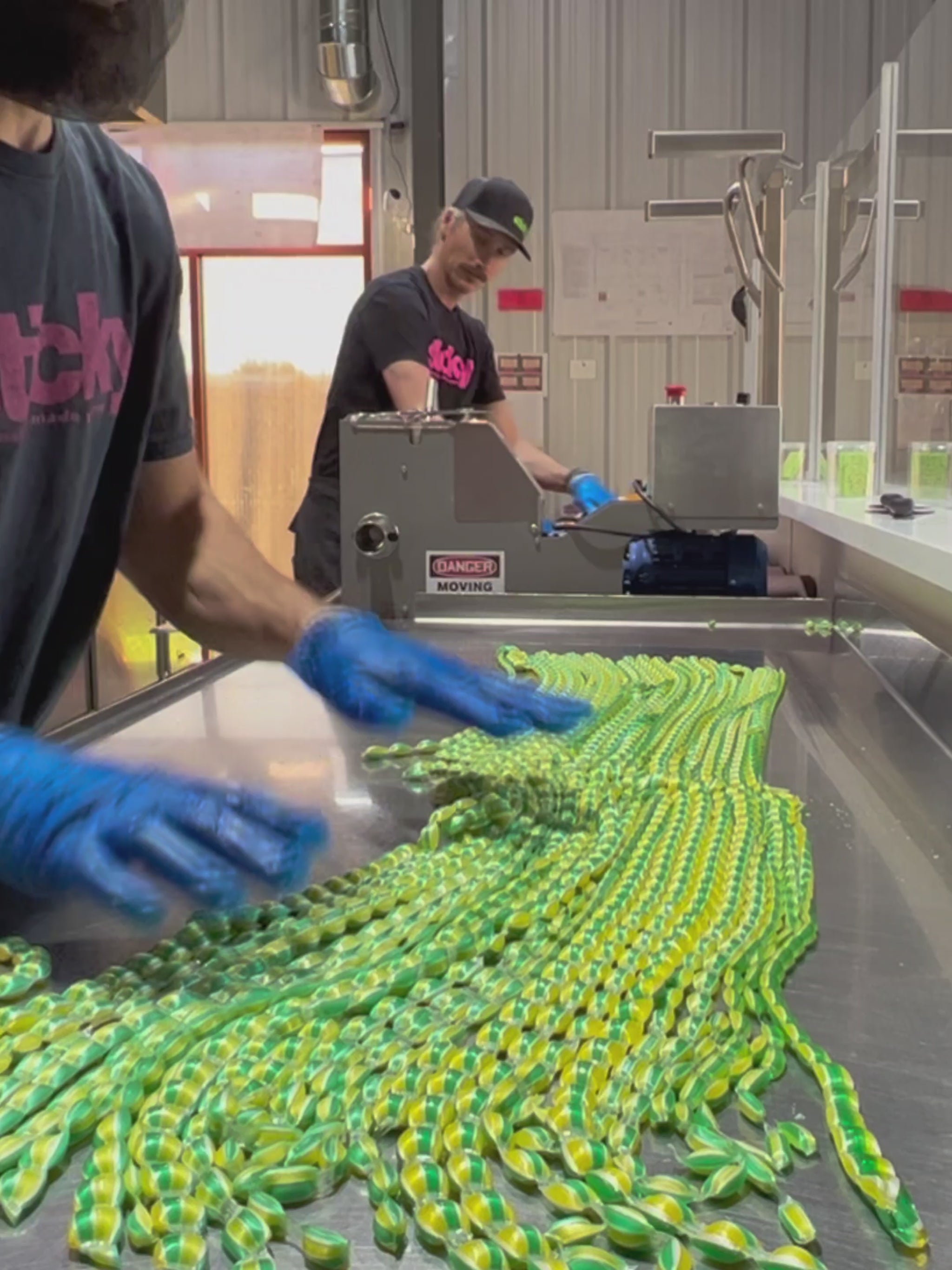 Sticky's artisans crafting their Piña Colada candy