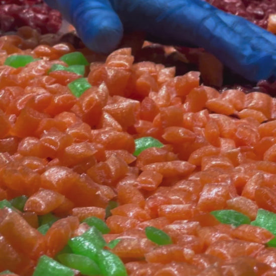 Sticky's artisans crafting their Acid Drop Orange candies