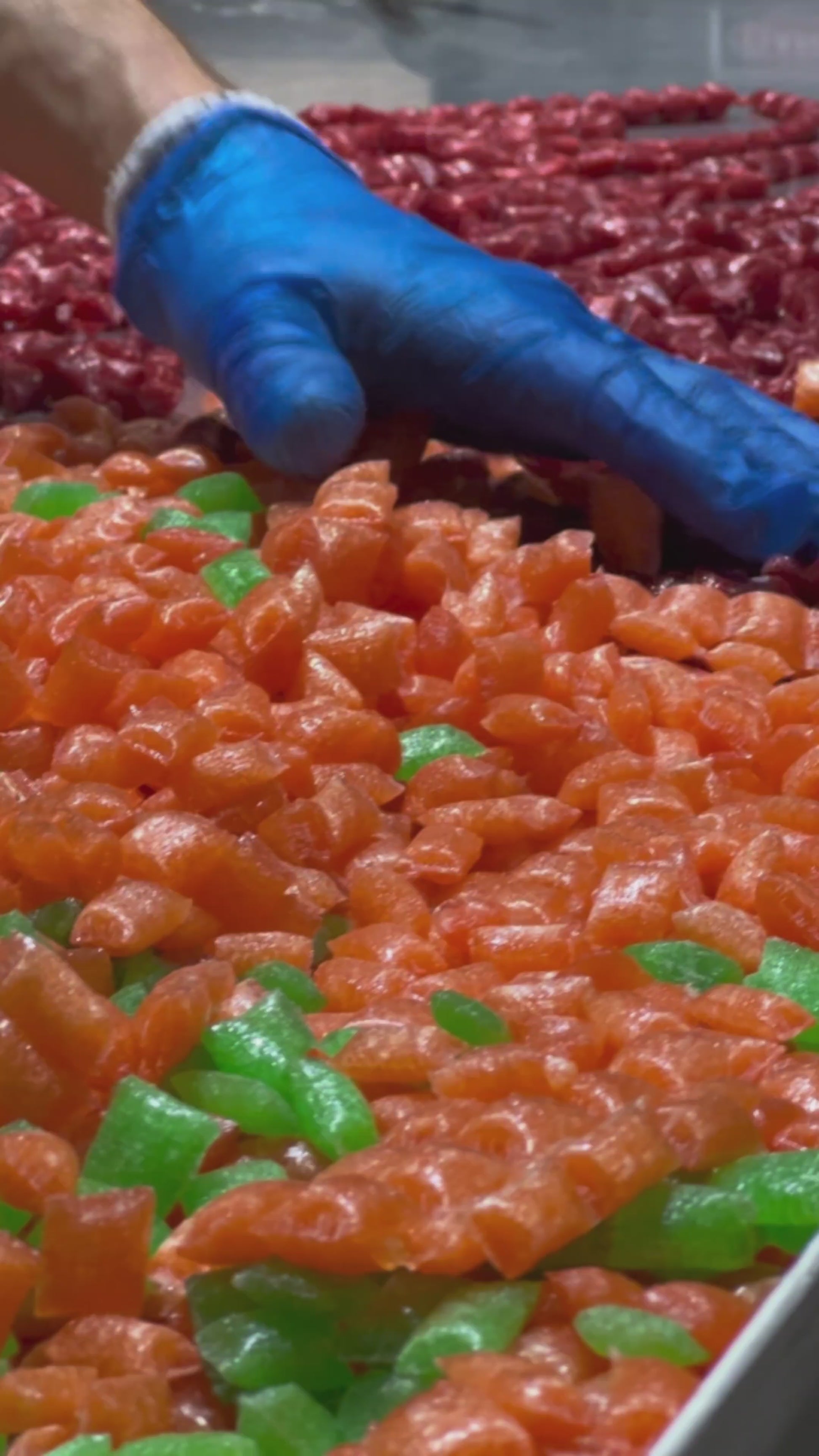 Sticky's artisans crafting their Acid Drop Orange candies