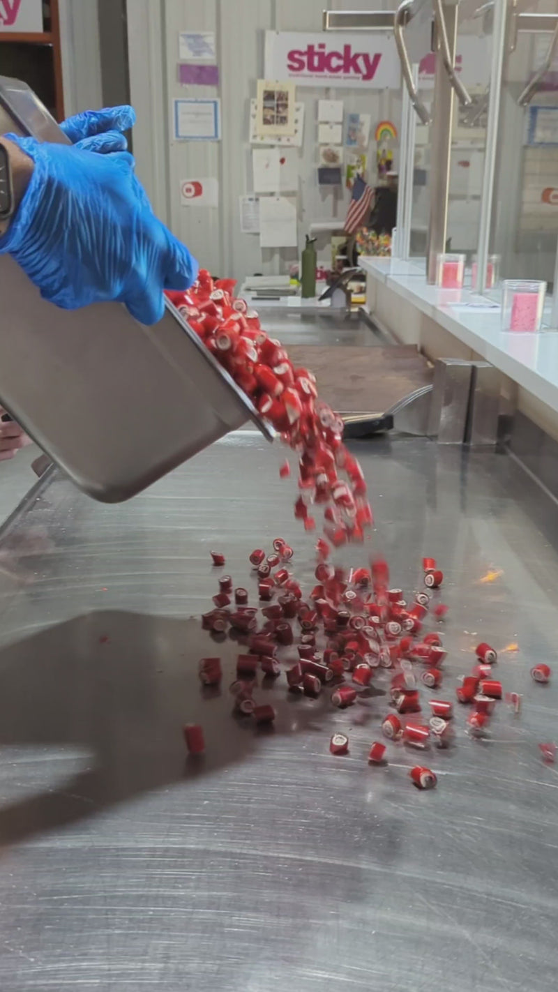 traditional candy artisans making Sticky's Halloween Mix candy