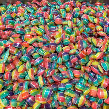 pieces of Sticky's delicious Rainbow Pillows Candy